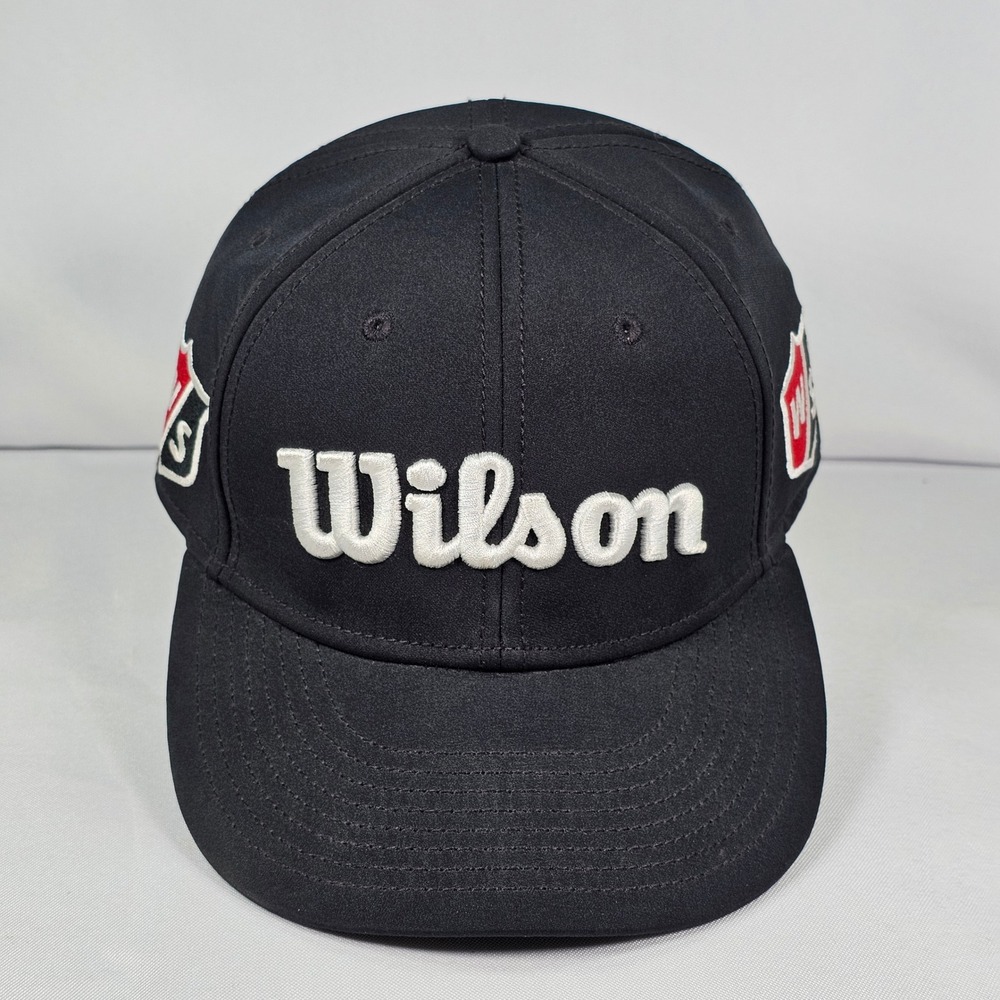 Wilson‎ Golf Cap Black Embroidered Logo OSFM Adjustable Baseball Hat Men